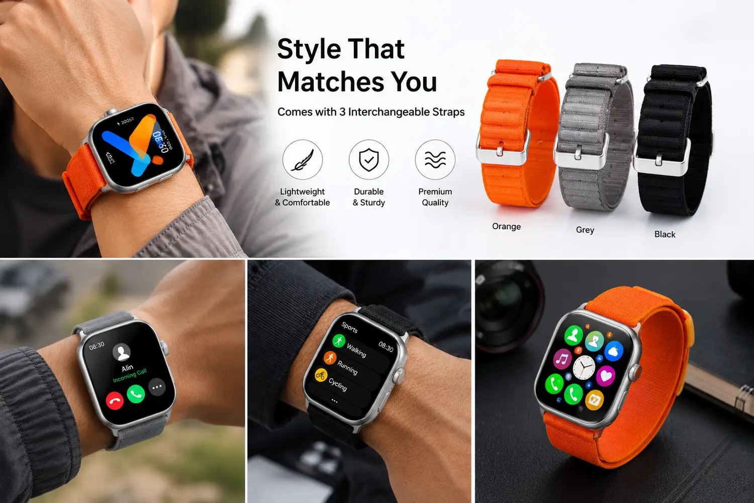 N2C KW25 MAX Smart Watch 3in1 smart watch with calling own wallpaper and many more