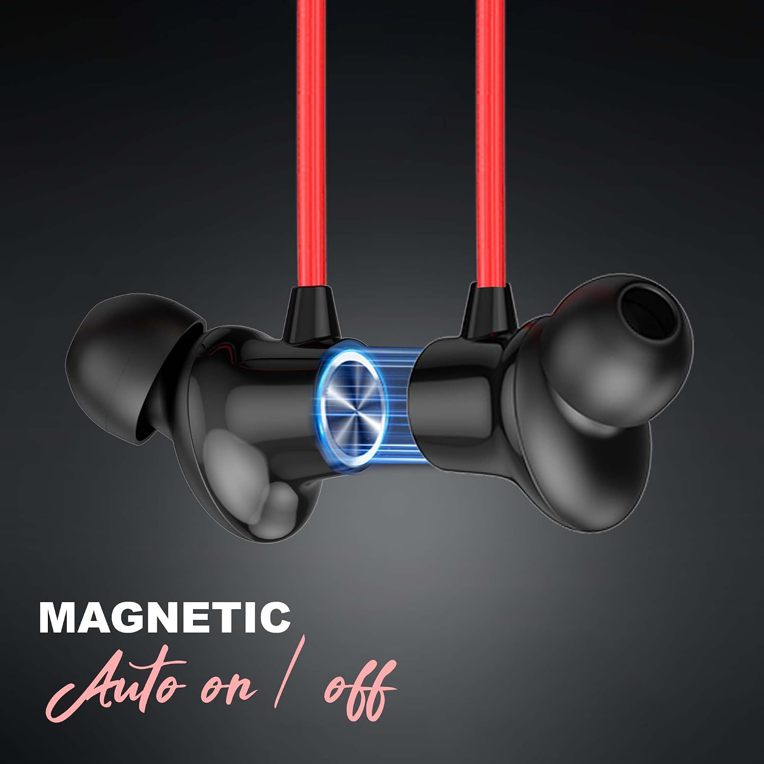 N2C Bluetooth Neckband with 52H Playtime, Deep Bass, Stereo Sound, HD Calls, Magnetic Earbuds