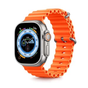 N2C Smartwatch 7 in 1 with Advanced Features, Bluetooth Connectivity, Orange Loop Strap, HD Touch Screen