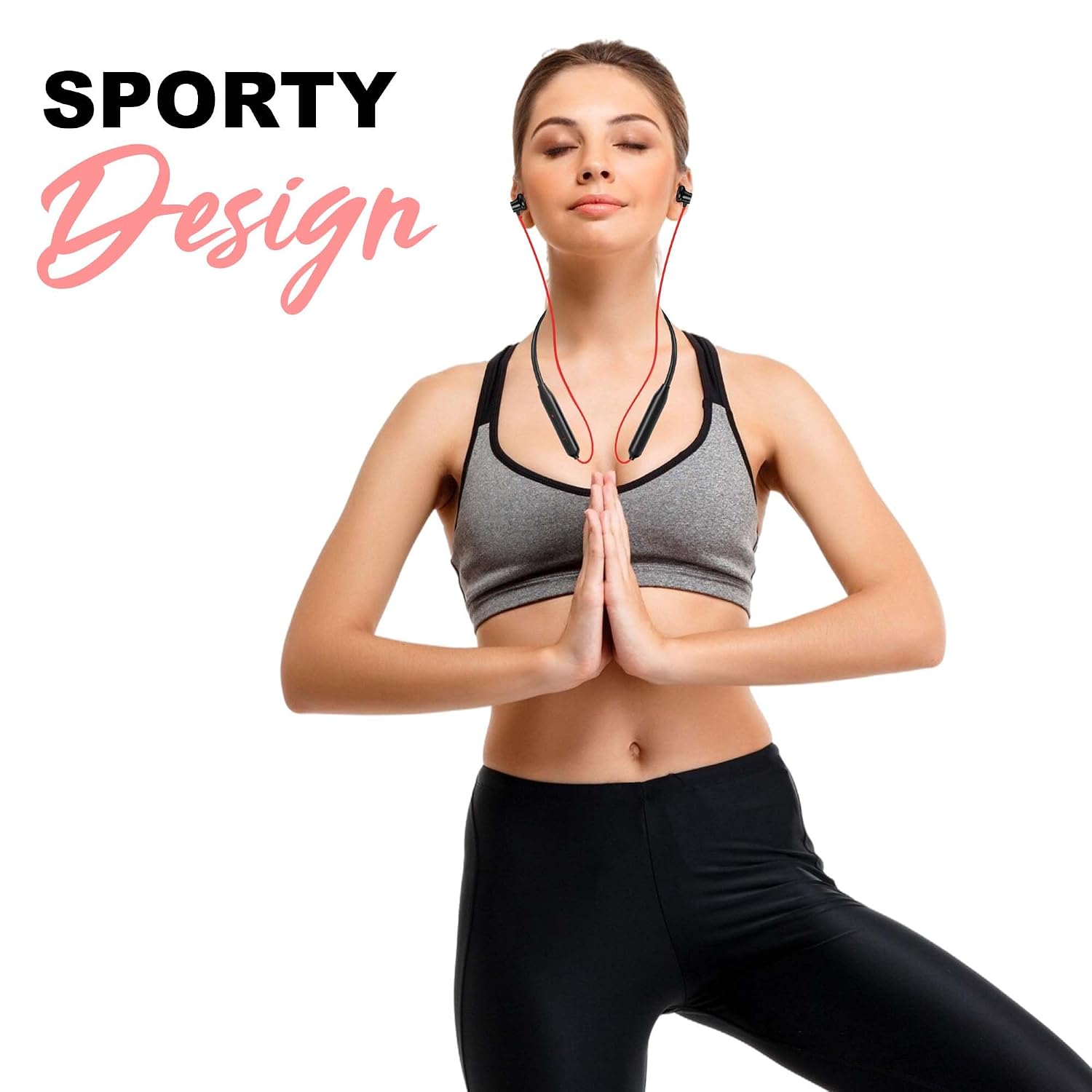 N2C Bluetooth Neckband with 52H Playtime, Deep Bass, Stereo Sound, HD Calls, Magnetic Earbuds